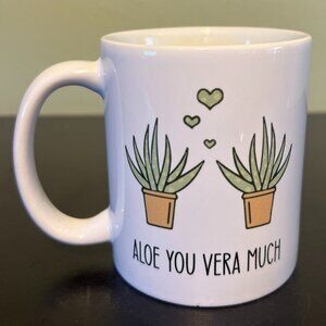ALOE YOU VERA MUCH Plant Lover Ceramic  Mug ~ Succulents ~ House Plants